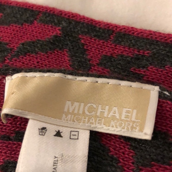 Michael Kors Scarf Pink and Slate Grey - Picture 2 of 3